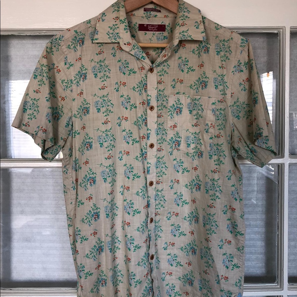Penguin Floral Button Down Shirt